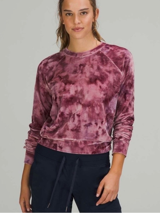 lululemon athletica Tops - lululemon | Velour Warm Down Crew | Interstellar Cassis Multi | Size 8